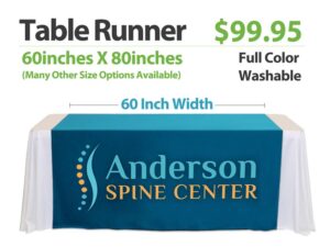 Chiropractic Table Runners for Chiropractic Offices - Custom Design