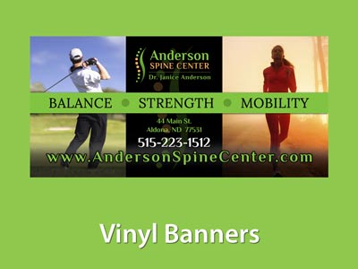 Chiropractic Vinyl Banner Image for Mega Menu