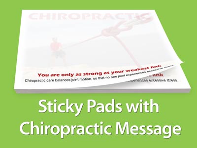 HOME 20 Chiropractic Custom Sticky pads with Chiropractic Message