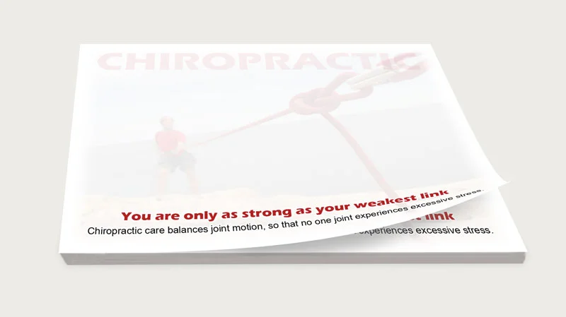 Chiropractic Notes / Sticky Pads - 3 X 4 inches / 25 pages per pad 1 Chiropractic Sticky Pads - for Chiropractic Offices - Weakest Link - Large
