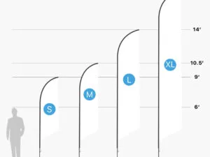 Different Sizing Options for Feather Flags