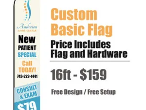 Flag - Basic 16ft Chiropractic Flag